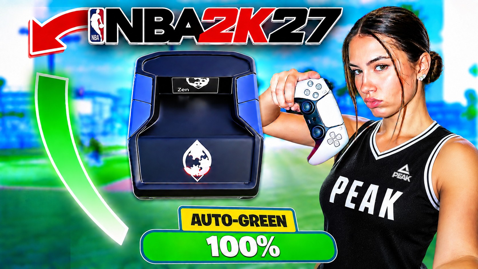 Peak NBA 2K27 Cronus Zen script interface and gameplay overview